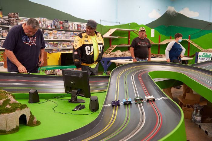 Racing tracks slot car race slotcar inside scene track york nyc competitive step rama buzz cars one city last among